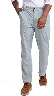 PQJSJDR Men's Hiking Pants 6 Pockets Water Resistant Ripstop Outdoor Working Pants,Lightweight Quick Dry Fishing Pants