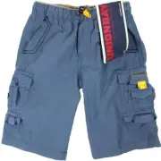 UNIONBAY Boys CARGO SHORTS 6 Pockets Pull-On Lightweight GREY Shadow 4 5 7 Yrs