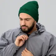 Scorpio Star Sign - Cuffed Beanie - Cozy Knit Hat | Zodiac Design | Spruce Green