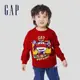 Gap 男幼童裝 Gap x Super Wings聯名 Logo純棉印花圓領長袖T恤-紅色(765857)