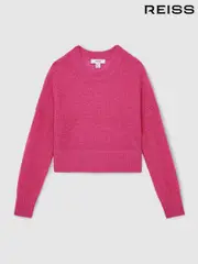 Reiss Pink Aluna 13-14 yrs Rib-Knit Jumper With Wool and Alpaca (AM4079) | $90
