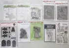 Picket Fence Martha Stewart + Gingerbread Santa Rubber Stamp + Die LOT