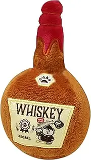 Squeaky Dog Toys,Dog Squeaky Toys 3x6 Inch Whiskey Bottle Plush Dog Toy, Interactive Dog Chew Toys for Small Dogs - Relieve Anxiety, Teething, and Keep Them Busy for Puppy