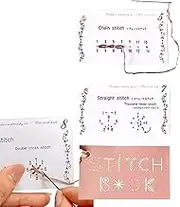 Creative M-ini Sewing Book, D-IY Creative Minis Sewing Card Set, Embroidery Stitches Learning Cards, Embroidery Stitches Book, Embroidery & Sewing Enthusiasts