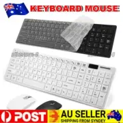 Slim Wireless Keyboard and Mouse Combo USB Set For PC Laptop Desketop Tablet