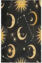 Golden Sun Moon Large Tea Towels, 28x18 Bulk Cute Dish Towels