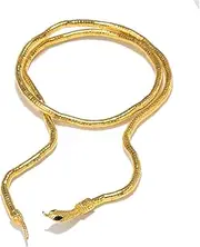 [KEHAWK] Bendable Punk Snake Necklace Choker Adjustable Snake Bracelet Flexible Wrap Collar Multi-Purpose Medusa Hollween Jewelry for Women