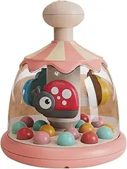 Kids Press Carousel Toy | Push-And-Spin Carousel | Musical Toy with Lighting Features | Colorful Rotating Push Toy | Versatile Carosel Toy for Babies or Kids e Learning Development Sound Learning Toys