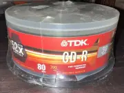 New Sealed 30-Pack TDK CD-R 52X 700MB 80-Minutes Recordable Discs Factory Seal
