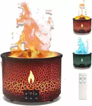 Volcano Humidifier Quiet Flame Diffuser: 300Ml Spray Humidifier with 2 Modes Fir