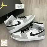 AIR JORDAN 1 HIGH LIGHTWEIGHT SMOKE GREY 運動鞋高幫灰色黑色徽標 CLEVER