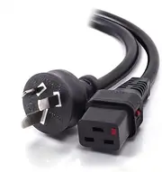 Alogic IEC Lock C19 to Australian 3 15A Pin Power Cord, 1 Meter