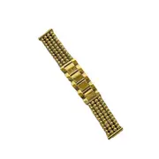 22mm Stretch Beads Metal Watchband For Huawei GT2 Pro/Samsung gear S3-Gold