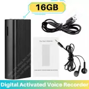16GB 240 Hrs Mini Spy Voice Activated Recorder Digital Audio Magnetic MP3 Player