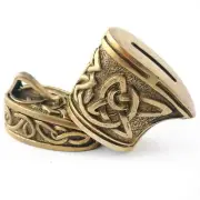 CooB New Set Bronze Celtic Knife Finger Guard Bolster Pommel Knife Making #s01