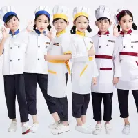 在飛比找蝦皮購物優惠-小學生薄款廚師服幼兒園小廚師兒童廚師服套裝兒童廚師服裝