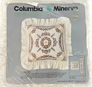 Vintage Columbia Minerva Cross Stitch Pillow Kit Victorian Pillow