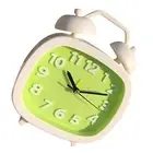 Twin Bell Loud Alarm Clock Battery Powered Vertical Alarm Clock Green New