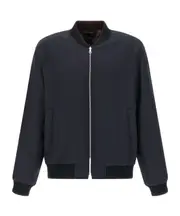 Dries Van Noten Zip-Up Reversible Bomber Jacket XL,L,M navy blue