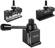Gbtdoface 3pcs Quick-Change Tool Post Set,Lathe Tool Post Holder,OXA Wedge Type Tool Post Set FX Quick Change Turning Facing Holder For Lathe