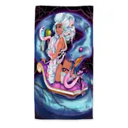 Dark Background Sexy Woman the Charming Snake Beach Towels Medium Large Extra Large