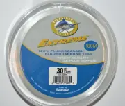 offshore angler extreme seaguar 100% fluorocarbon 30lb clear 100m salt leader