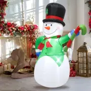Christmas Inflatable Snowman 4 FT Outdoor Blow up Decoration with LED Lights,...