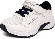[Nautica] Girls' Slip-On Sneaker - Athletic Running Kids' Shoe for Walking, Running, Tennis, and Sports (Toddler/Little Kid)