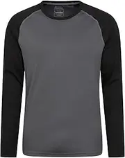[Mountain Warehouse] Endurance Mens Top – Long Sleeves, Quick Dry T-Shirt, Highly Breathable Tee, UPF50 Protection Tee Shirt – for Travelling, Walking, Gym