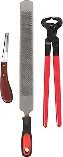 MUNEFE Horseshoe File, Professional Metal Horseshoe Trimmer, Equine Farriers Hoof Nipper Cutter for Clean Horseshoes