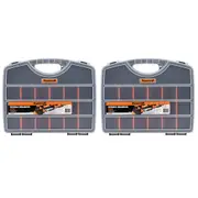 2x Supercraft Small Parts/Screws/Bolt Storage Organiser 255mm 18 Compartments
