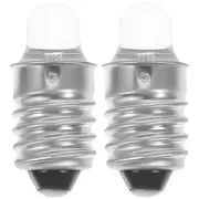 2 Pcs LED Round Light Bulbs 3v Flashlight Battery Mini Flashlights