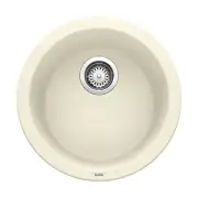 Blanco Rondo 18" Round Dual-Mount Silgranit Bar/Kitchen Sink, Biscuit 513381