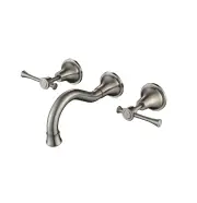 Modernnational Montpellier Brushed Nickel Solid Brass Wall Spa And Sink Set