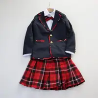 在飛比找ETMall東森購物網優惠-西裝校服套裝女童115-175中大童英倫風中學生班服春秋褲子