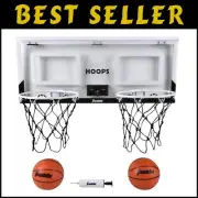 Light-Up Over-The-Door Indoor Basketball Hoops Set with Scoreboard & Balls