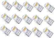 Angoily 100pcs Ethernet Cable Ends Connector Patch Cable Crimp Connectors Bend-Resistant for Pc Gaming