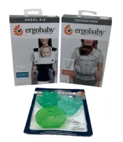 ERGObaby 360 Carrier Teething Pad & Bib in Natural + Cutie Coolers Teethers