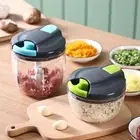 Portable Food Mincer Hand Pull String Vegetable Cutter Garlic Chopper Chili