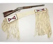 Indian Beaded Rifle Scabbard Sioux Style Leather Native American Scabbard S508