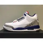 特價款 JORDAN 3 RETRO OG TRUE BLUE 白藍紅 老屁股 854262 106