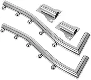 TOGEVAL Stainless Steel Clothes Rack Space Saver Wall Mounted Garment Hanger for Coats Towels and Clothes for Spaces Hotels and Apartments