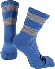 [X AUTOHAUX] Cycling Socks Anti-Friction l Outdoor Bike Socks Blue,Grey Unsex 1 Pair Color Matching Reflective