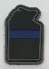 NT Thin Blue Line, Police Rubber / PVC Patch, State, Hook Rear, TBL