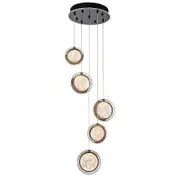 Vencha Yoyo 5 Light Tri-Colour LED Pendant - Black