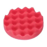 Buffing Sponge Pads 5" Polishing Wheel Waffle Finishing Grip Pad, Red