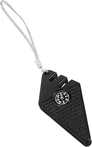 GANAZONO Compact Fishing Hook Sharpener Tool with Compass and Whistle Portable Angling Accessory for Precision Sharpening of Fish Hooks for Outdoor Use