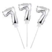 Fun Express Self-Inflating Number 7 6" Mylar Balloons - 6 Pc