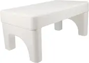 KAILIKETIY 1Pcs Toilet Step Stool for Squatting Comfortable Footrest for Bathroom Use Poop Stool for Improved Posture White Design for Adults