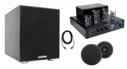 BluTube Tube Amplifier/Home Theater Receiver+2) 5.25" Black Ceiling Speakers+Sub